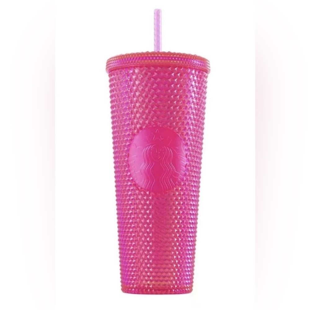 Starbucks 2019 Holiday Studded Tumbler Neon Pink, 24 fluid ounce